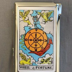 Cool Wheel Of Fortune Cigarette Case With Built In Butane Lighter